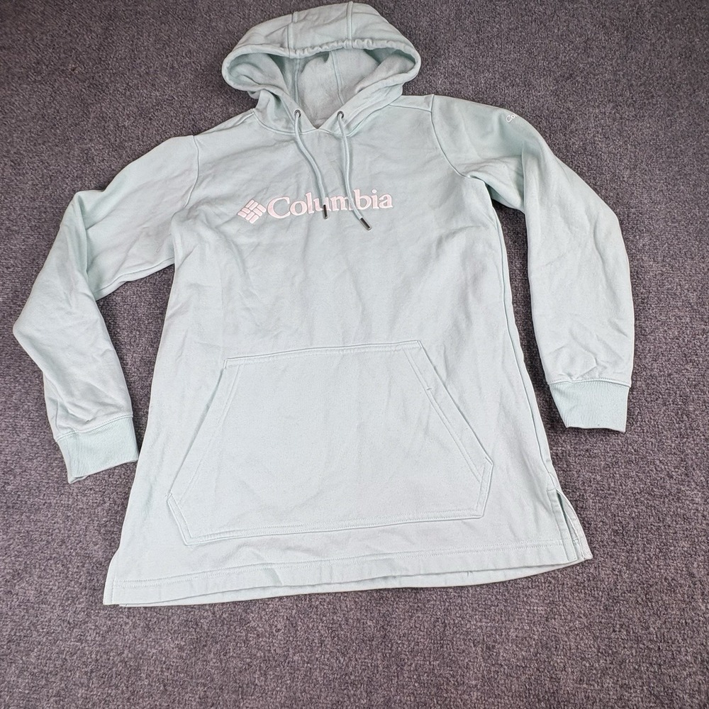 Columbia Pullover Hoodie Women L Pale Aqua Gorpcore Casual Athleisure Outdoor